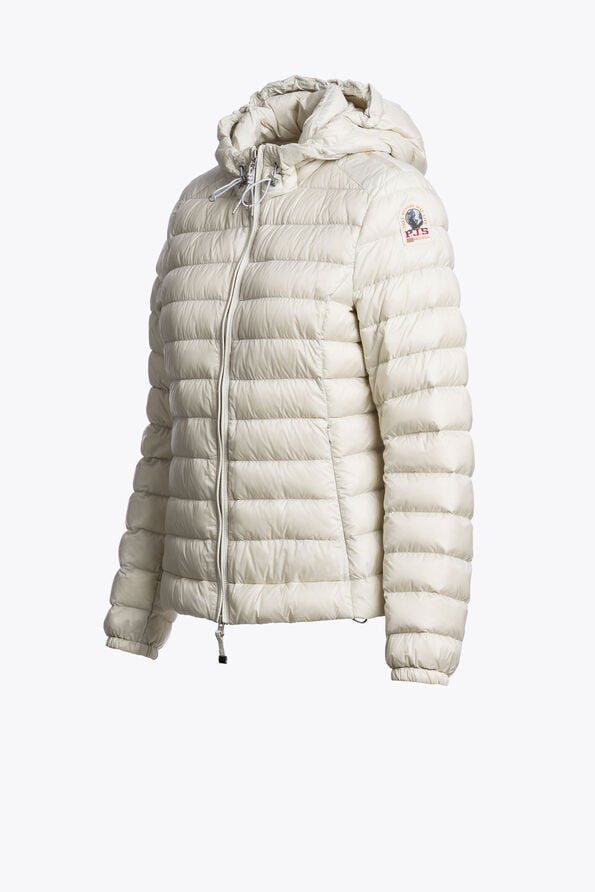 Parajumpers GENIE - HOODED DOWN JACKET CHALK WHITE 26WMPWPUSL33P610131
