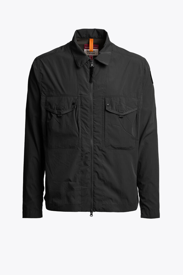 Parajumpers ELGIN - OVERSHIRT BLACK 26SMPMOSTU02P390541