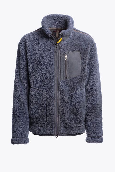 Parajumpers KIMBALL - CURLY FLEECE FULL-ZIP SWEAT BLUE NAVY 25WMPMFLPY02P520316