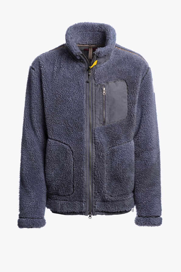 Parajumpers KIMBALL - CURLY FLEECE FULL-ZIP SWEAT BLUE NAVY 25WMPMFLPY02P520316