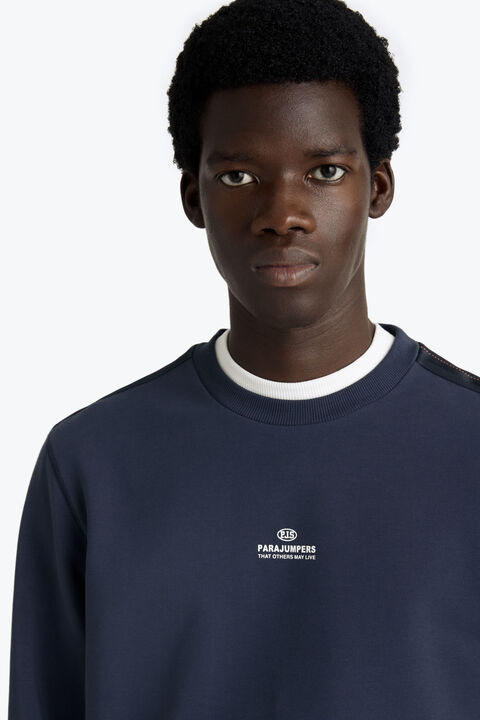 Parajumpers FERGUS - CREWNECK SWEATSHIRT INK BLUE 26SMPMFLRE01P350571