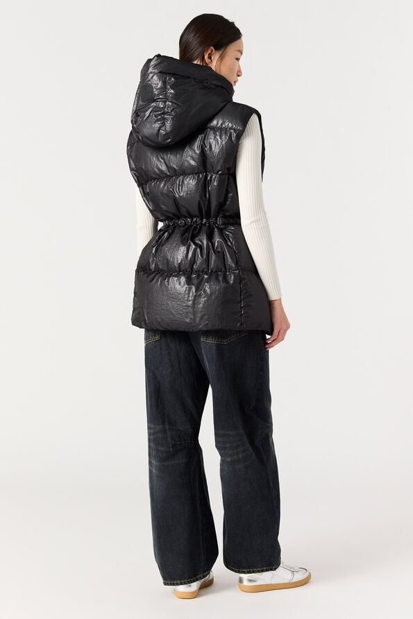 Parajumpers MICOL - GILET CON CAPPUCCIO BLACK 25WMPWPUHF35P720541