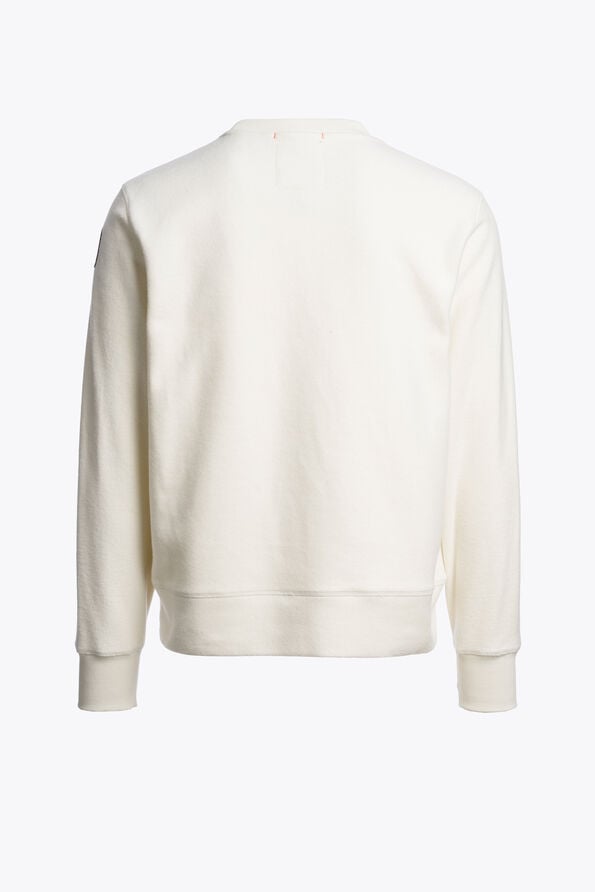 Parajumpers PERNHOS - CREWNECK SWEATSHIRT WARM IVORY 26WMPMFLQR01P390132