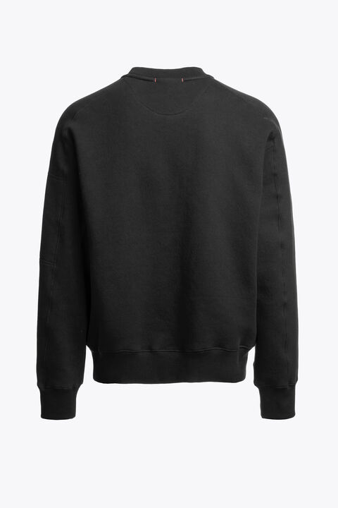 Parajumpers VIGGO - CREWNECK FLEECE BLACK 25WMPMFLHG01P530541