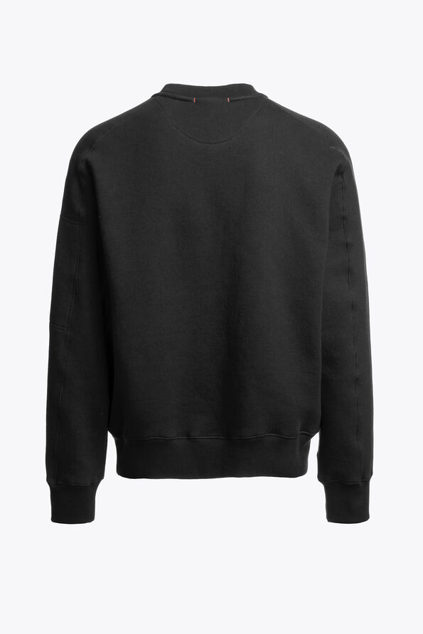 Parajumpers VIGGO - CREWNECK FLEECE BLACK 25WMPMFLHG01P530541
