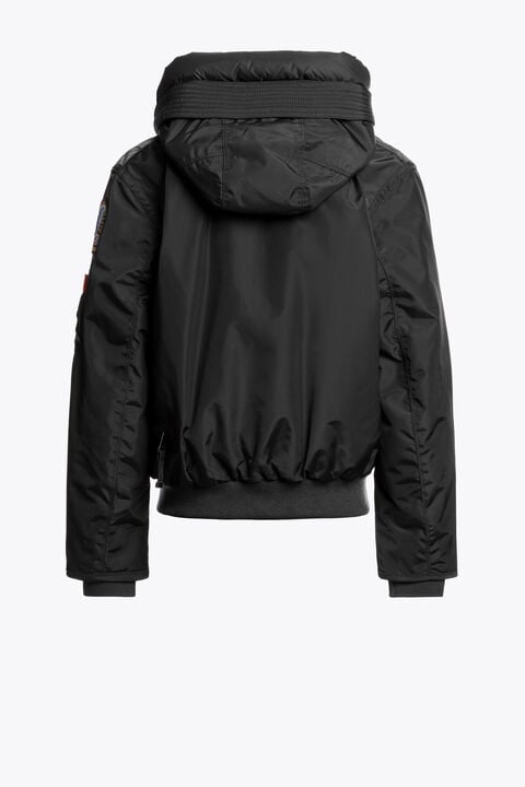 Parajumpers GOBI - HOODED BOMBER BLACK 26WMPBJKMA61PBA0541