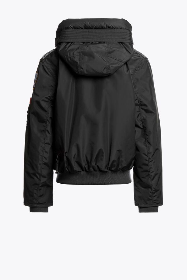Parajumpers GOBI - HOODED BOMBER BLACK 26WMPBJKMA61PBA0541