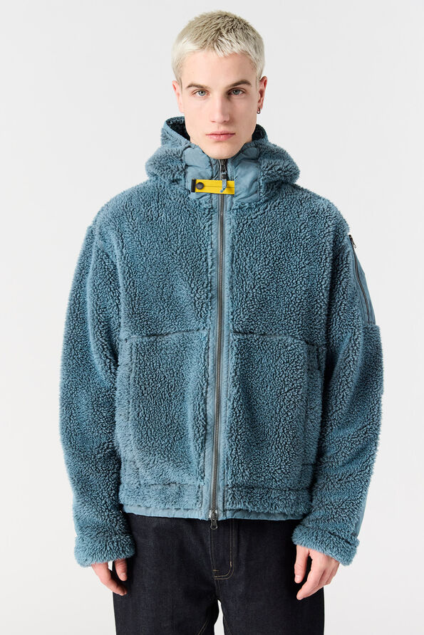 Parajumpers CAMAGLIO - CURLY FLEECE HOODIE PURITAN GREY 25WMPMFLPY01P520104