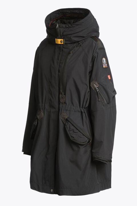 Parajumpers TANK LIGHT - HOODED PARKA BLACK 26WMPWJKMG32P530541