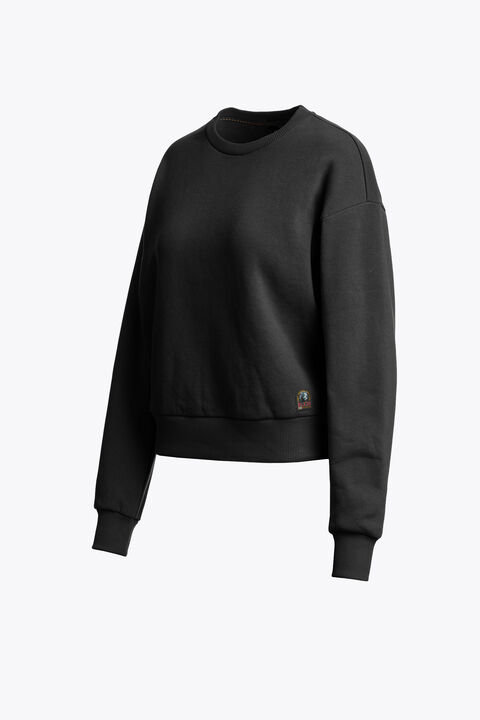 Parajumpers MATETSI - CREWNECK SWEATSHIRT BLACK 26WMPWFLFJ31P650541