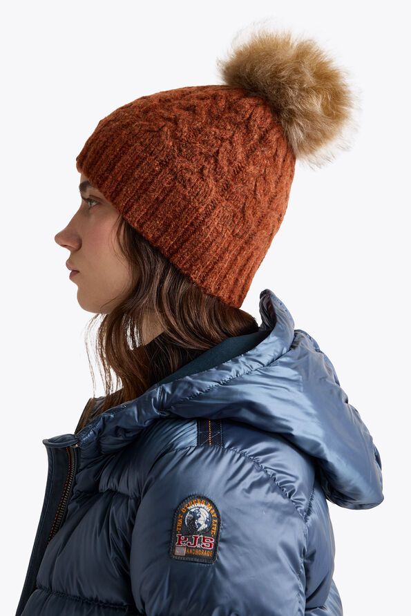 Parajumpers KYLIE - POMPON HAT TANDORI 26WMPAHAHA34PAI0652