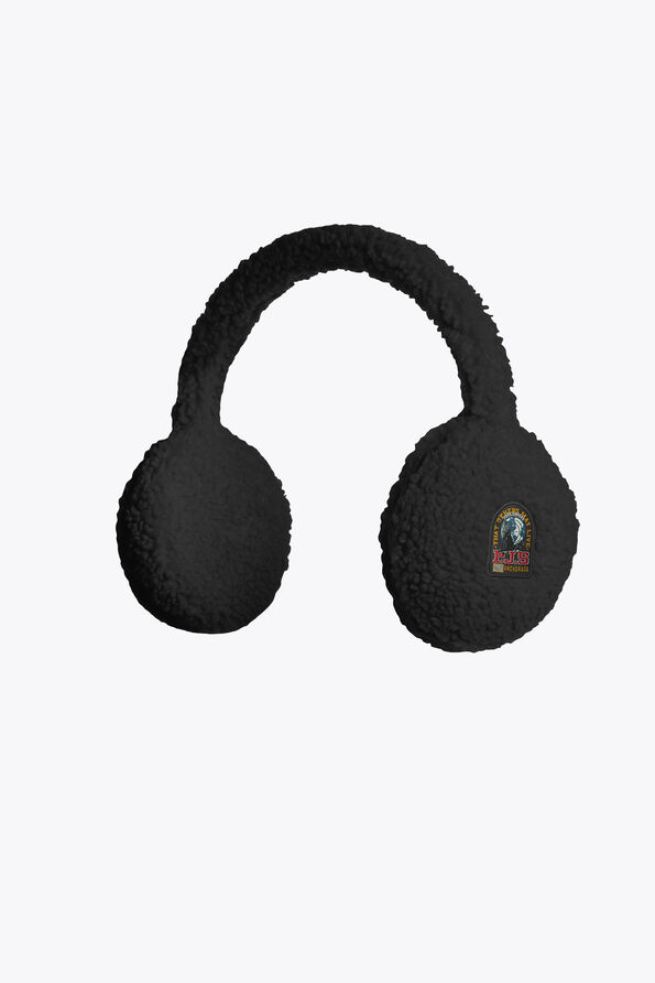 Parajumpers RAWAM - CURLY FLEECE EARMUFFS BLACK 26WMPAHBHA40PAN0541