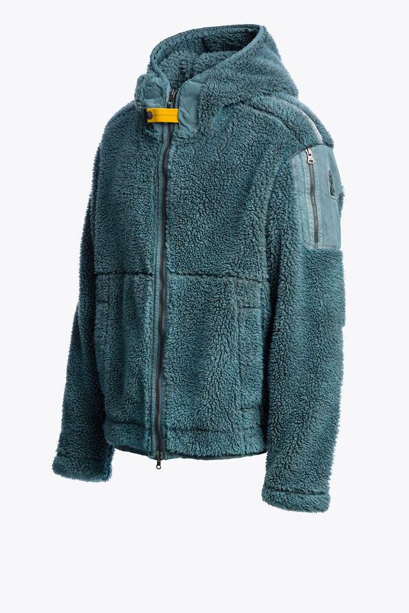 Parajumpers CAMAGLIO - CURLY FLEECE HOODIE PURITAN GREY 25WMPMFLPY01P520104