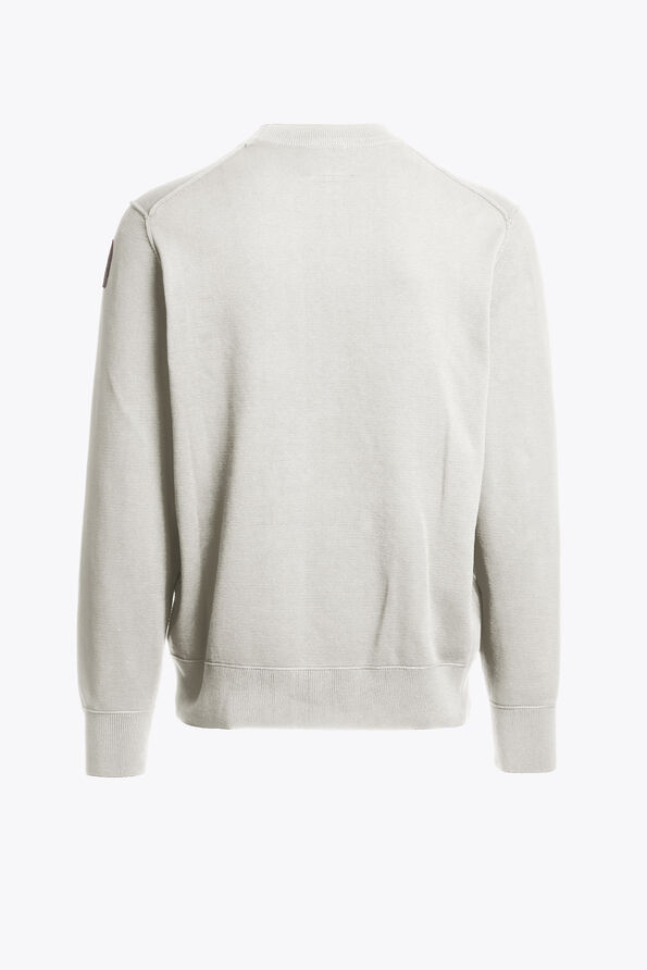 Parajumpers BASIC BRAW - CREWNECK SWEATER WARM IVORY 26WMPMKNKC04P140132