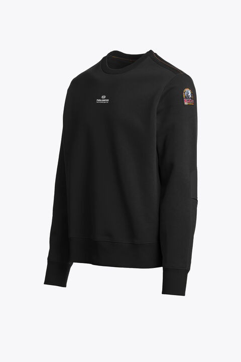 Parajumpers FERGUS - RUNDHALS-SWEATSHIRT BLACK 26WMPMFLRE01P370541