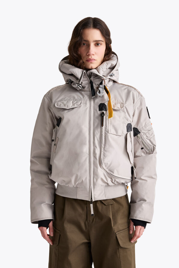 Parajumpers GOBI - HOODED BOMBER MID GREY 26WMPWJKMA31P510137