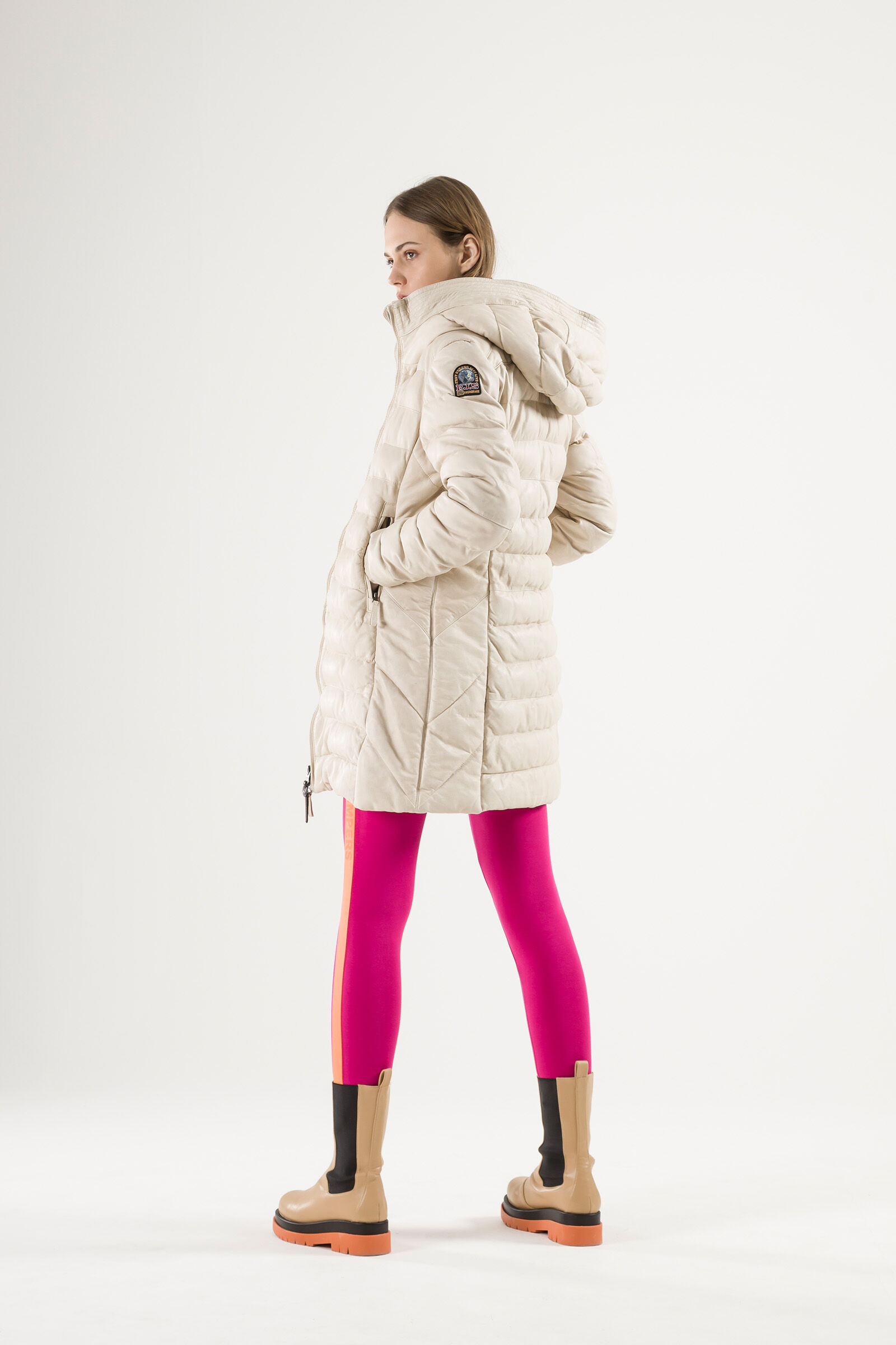 DEMI LEATHER F.F. Jackets in TAPIOCA 