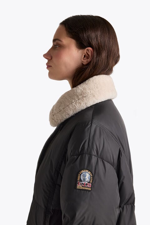 Parajumpers VELNA - LONG PUFFER OFF BLACK - BLACK 26WMPWJKHN32P55B071