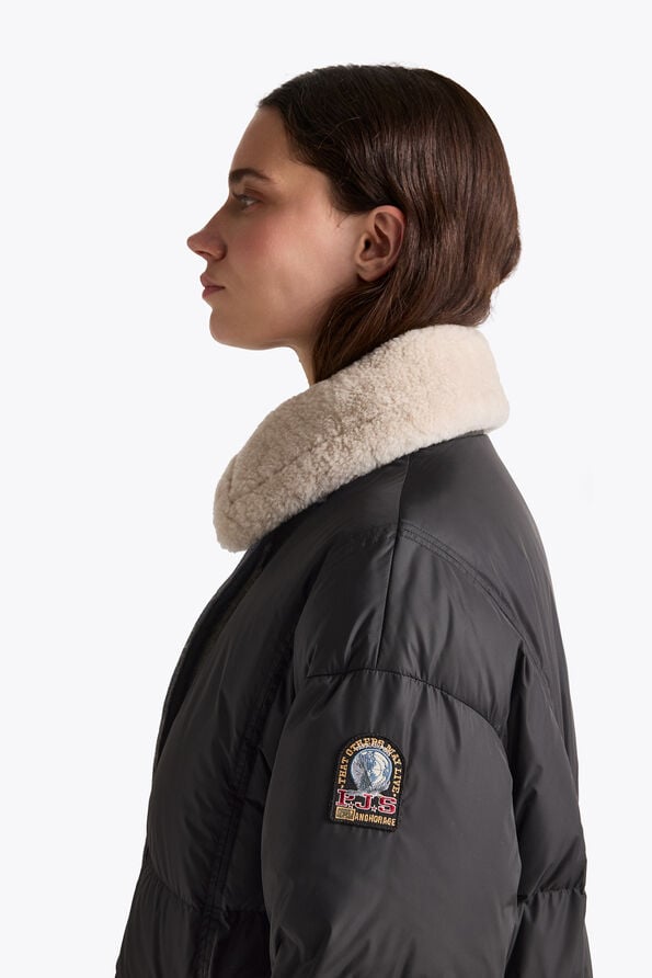 Parajumpers VELNA - LONG PUFFER OFF BLACK - BLACK 26WMPWJKHN32P55B071
