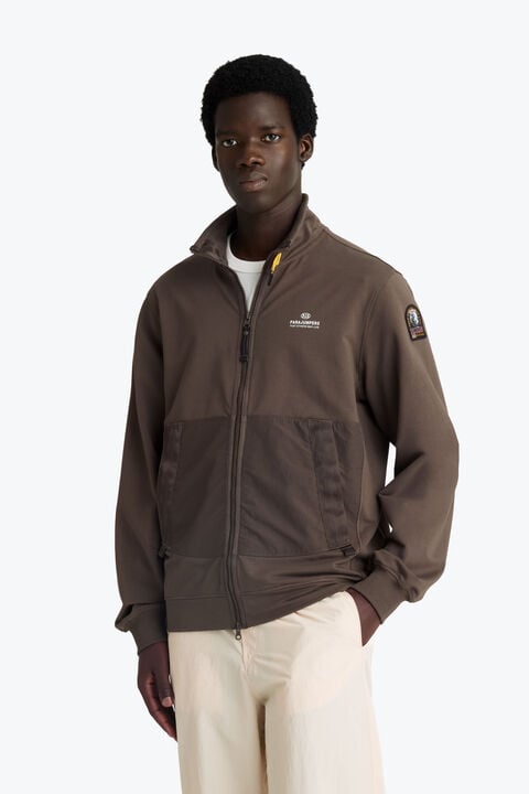 Parajumpers THURN - SWEATSHIRT MET RITS OVER DE VOLLEDIGE LENGTE ANTIQUE BRONZE 26SMPMFLRE02P350536