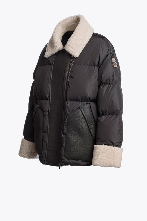 Parajumpers CHYNA - SHORT PUFFER OFF BLACK - BLACK 26WMPWJKHN31P55B071