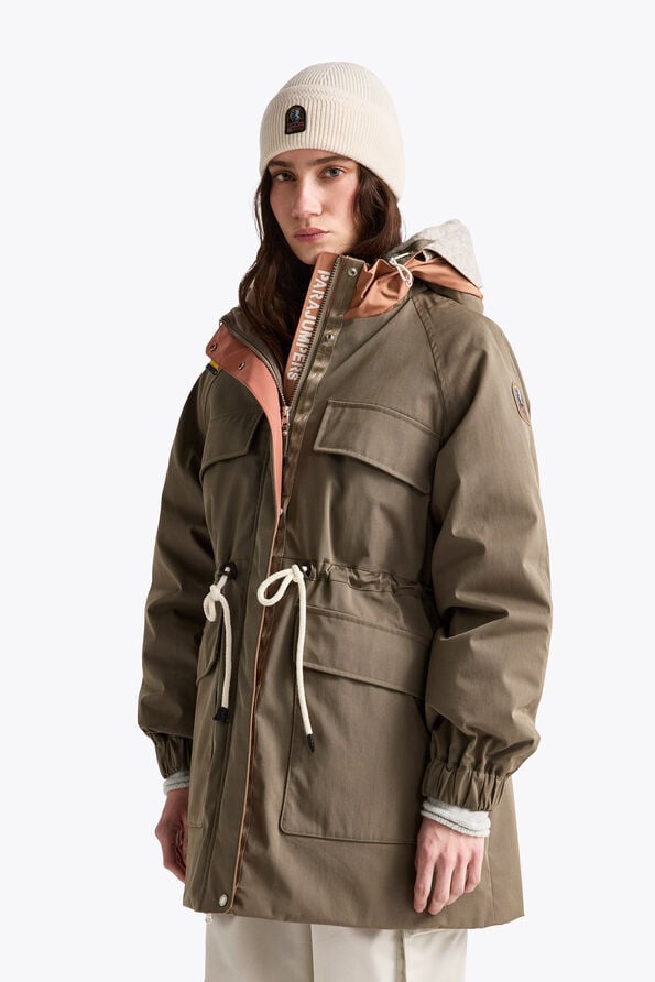 Parajumpers NARUSE - HOODED PARKA SLATE MUD - TANDORI 26WMPWJKBI32P66B070