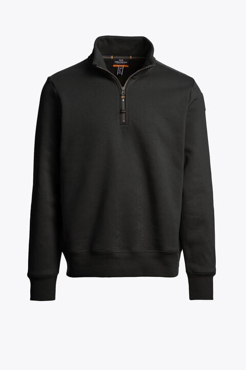 Parajumpers BROAD PEAK - 하프 집 플리스 BLACK 26WMPMFLEY20P160541