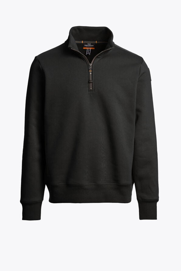Parajumpers BROAD PEAK - 하프 집 플리스 BLACK 26WMPMFLEY20P160541