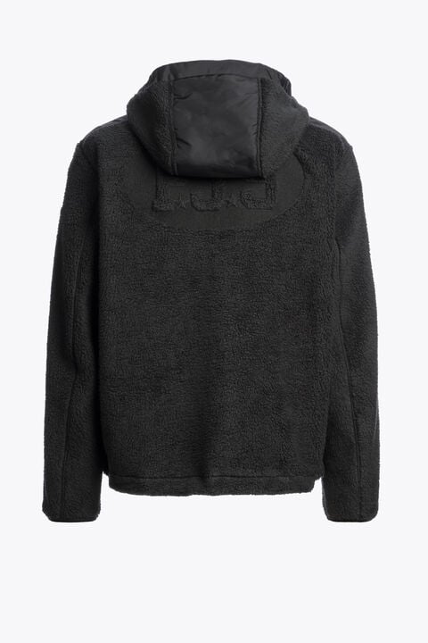 Parajumpers SUNDRE - HOODED FLEECE OFF BLACK - BLACK 26WMPMFLQS01P36B071