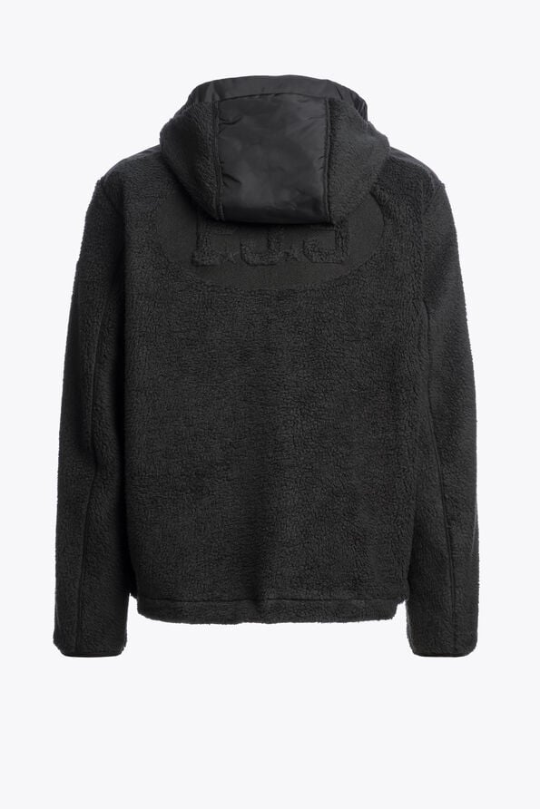 Parajumpers SUNDRE - HOODED FLEECE OFF BLACK - BLACK 26WMPMFLQS01P36B071