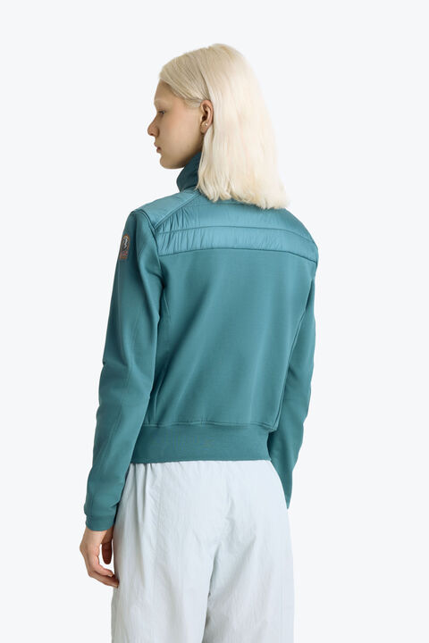 Parajumpers ROSY - HYBRIDE SWEATSHIRT DUSTY PETROL 26SMPWHYFP32P550286