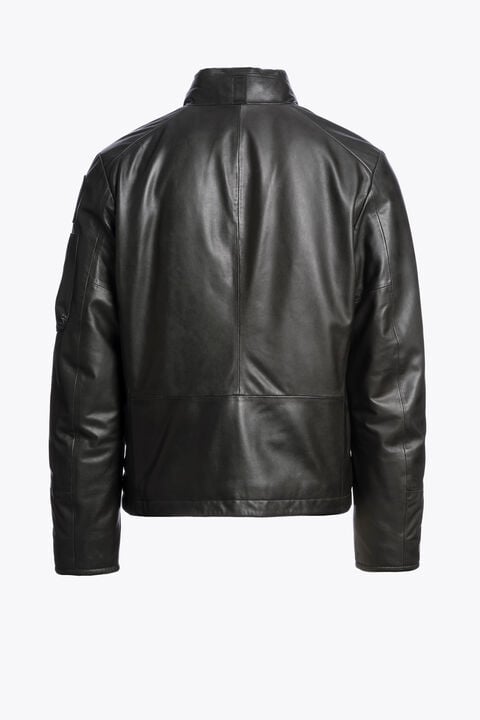 Parajumpers SOWERS - LEATHER JACKET BLACK 26WMPMJKLG01P400541