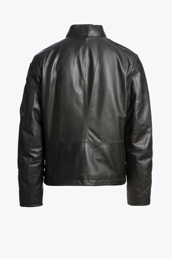 Parajumpers SOWERS - LEATHER JACKET BLACK 26WMPMJKLG01P400541