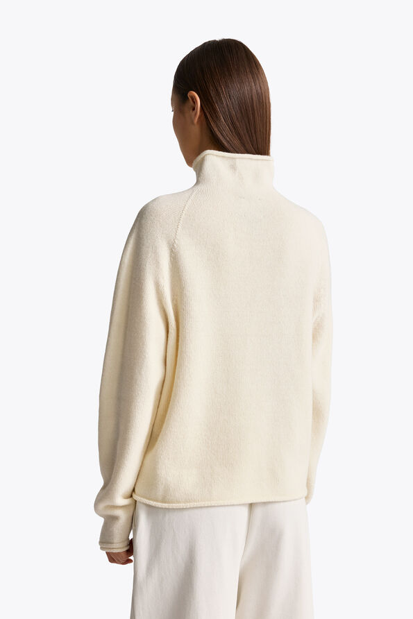 Parajumpers CINERARIA - HALF-ZIP SWEATER WARM IVORY 26WMPWKNNK32P730132
