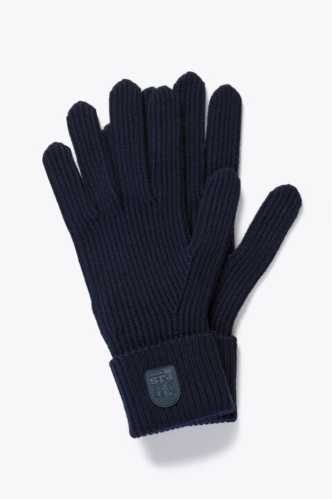 Parajumpers PLAIN - MERINO WOOL GLOVES BLUE NAVY 25WMPAGLGL15PAT0316