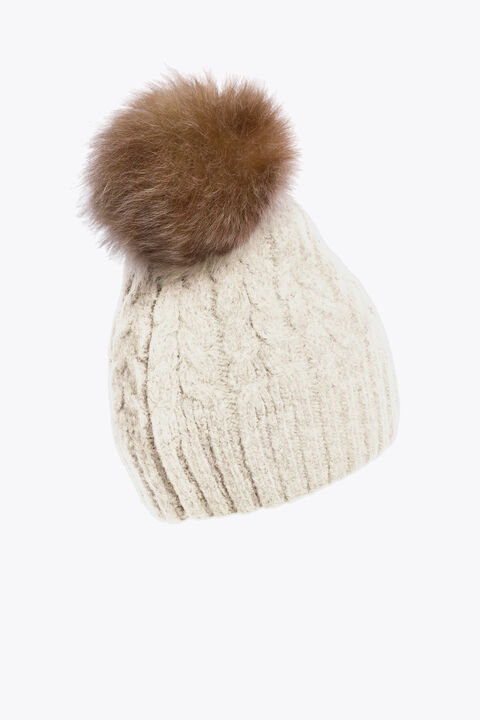Parajumpers KYLIE - POMPON HAT MOONBEAM 26WMPAHAHA34PAI0775