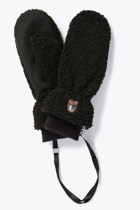 Parajumpers POWER - CURLY FLEECE MITTENS BLACK 25WMPAGLGL40PAN0541