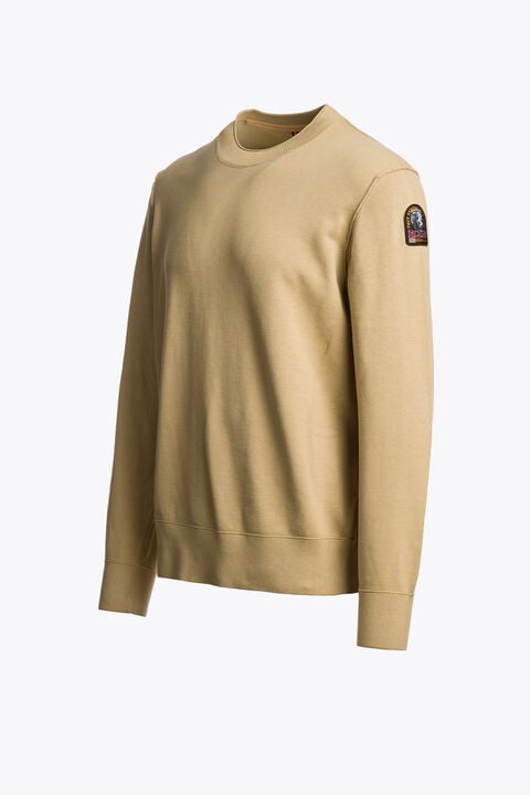 Parajumpers BASIC BRAW - CREWNECK SWEATER DUNE BEIGE 26WMPMKNKC04P140133