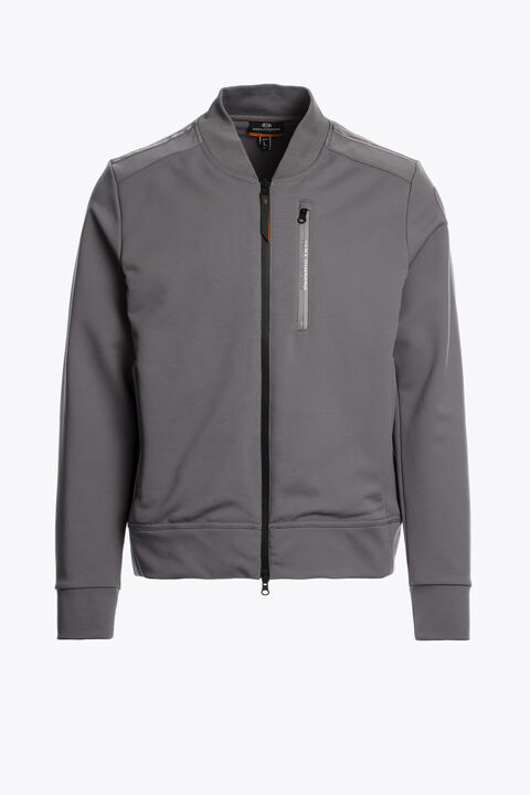 Parajumpers MCKAY - FULL-ZIP FLEECE PEWTER 25WMPMHYFG02P550735