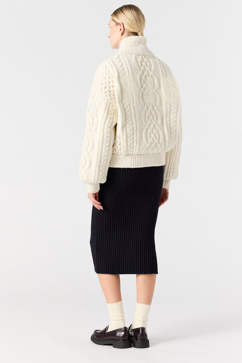 Parajumpers NEZUKO - FULL-ZIP CARDIGAN MOONBEAM 25WMPWHYAK31PE30775