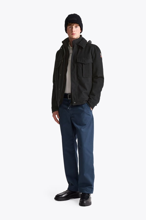 Parajumpers STEEL RIVER - CARDIGAN HYBRIDE BLACK 26WMPMHYKT04P460541