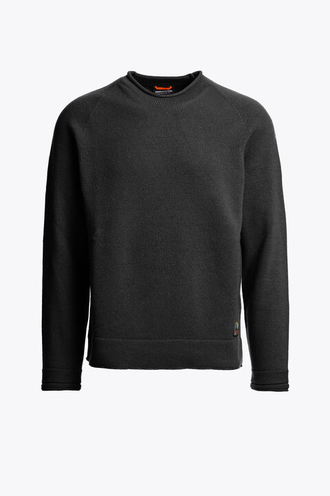 Parajumpers PENNOCK - CREWNECK SWEATER BLACK 26WMPMKNNK02P290541