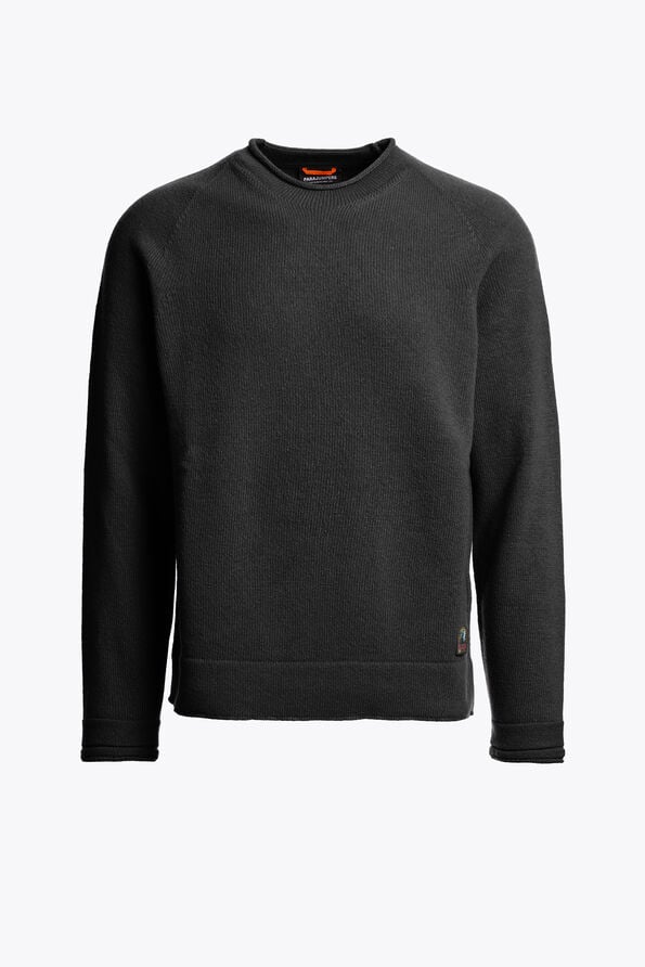 Parajumpers PENNOCK - CREWNECK SWEATER BLACK 26WMPMKNNK02P290541