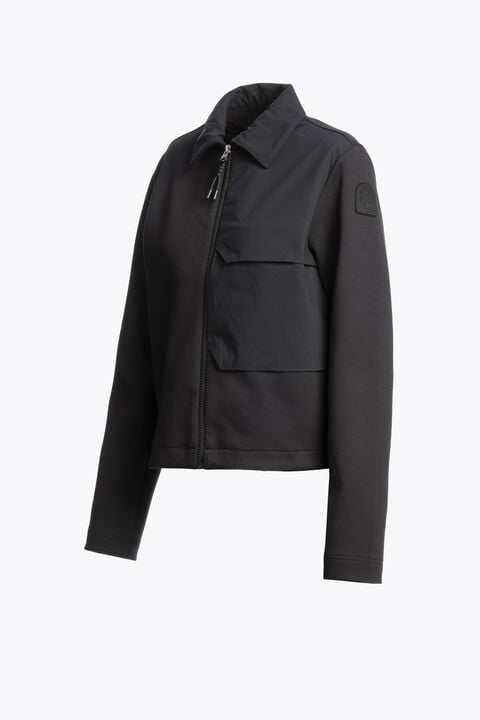 Parajumpers JELKA - FULL-ZIP SWEATSHIRT BLACK 26SMPWFLTZ32P790541