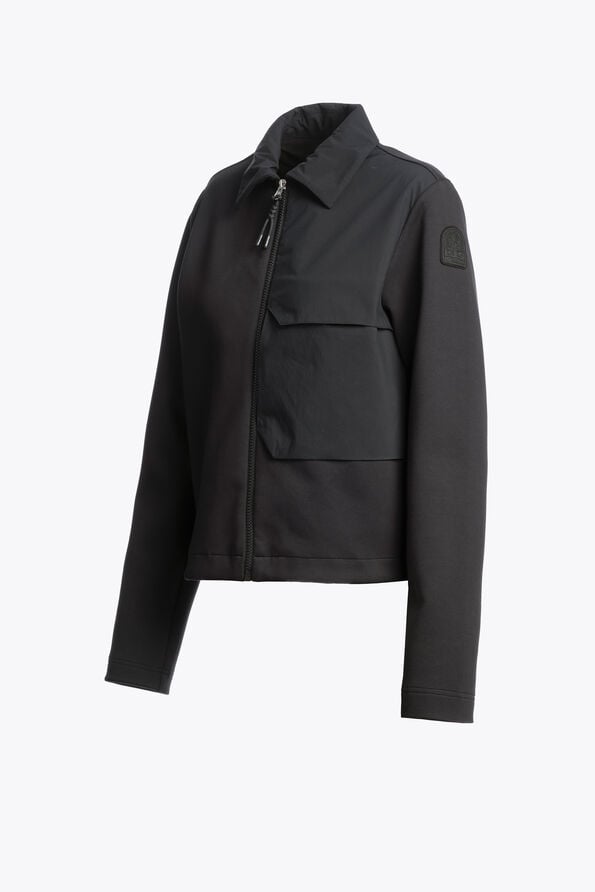 Parajumpers JELKA - FULL-ZIP SWEATSHIRT BLACK 26SMPWFLTZ32P790541