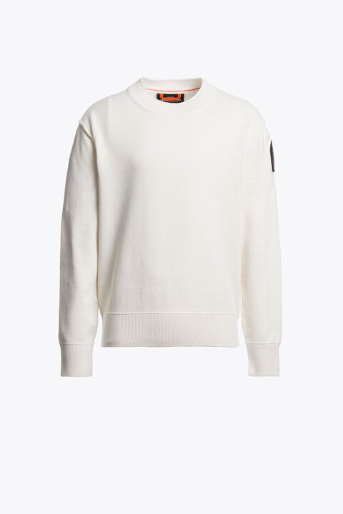 Parajumpers BASIC BRAW - CREWNECK SWEATER WARM IVORY 26WMPBKNRK64PBH0132