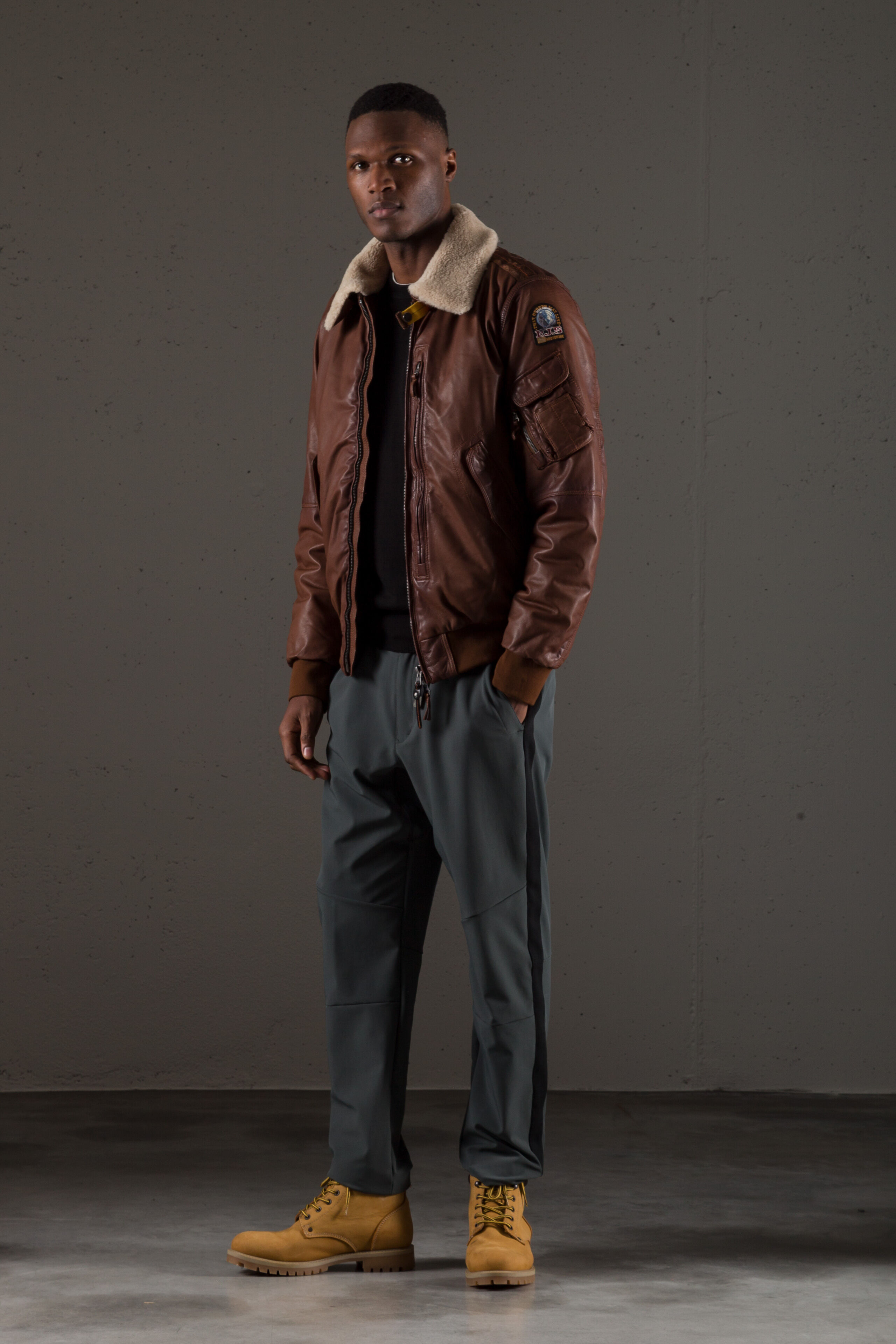 parajumpers leather jacket