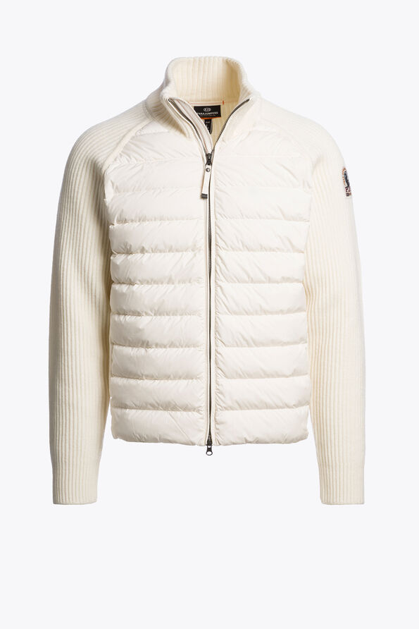 Parajumpers OLMO - HYBRID-STRICKJACKE WARM IVORY 26WMPMHYRB02P130132