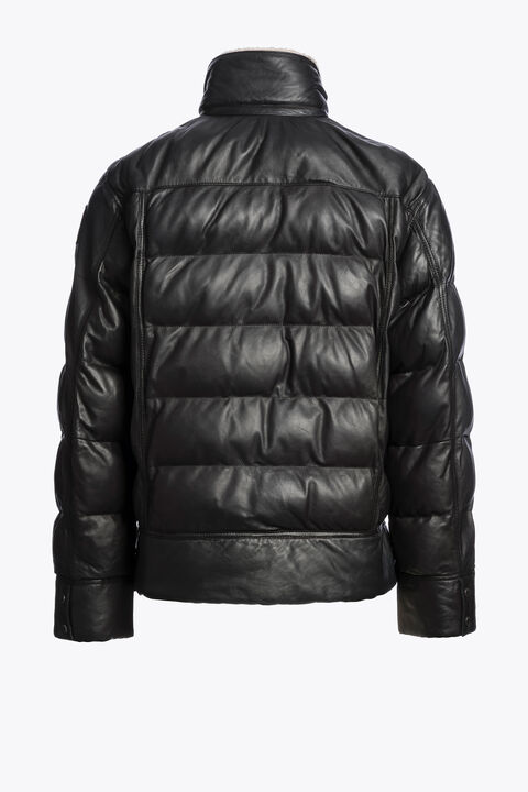 Parajumpers GIAN - LEATHER JACKET BLACK 25WMPMJKLE03P060541