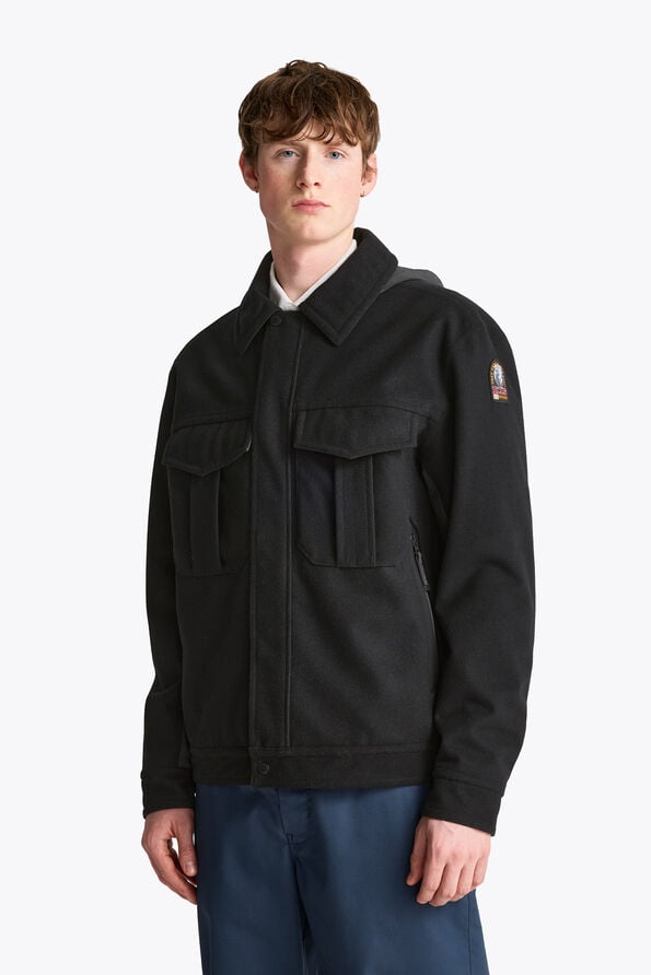 Parajumpers HINA - WOOL JACKET BLACK 26WMPMJKLZ01P230541